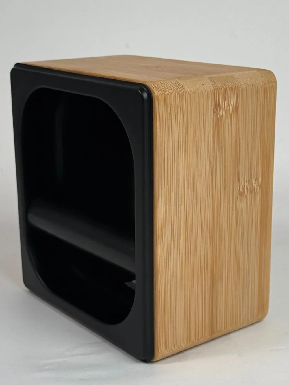 Coffee Grounds Knock Box with Durable Knock Bar Made of Bamboo & Stainless steel